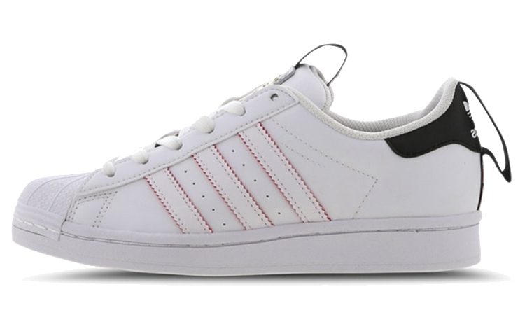 Buy (JR) 阿迪达斯 三叶草 Superstar J 白红黑 运动鞋 FW6781