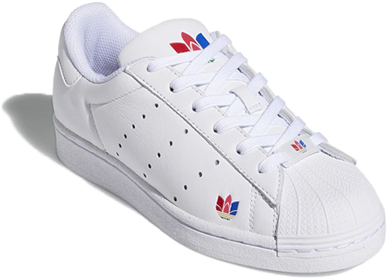 (JR) adidas Originals Superstar Pure 'Blanco Rojo Azul' Zapatillas FZ2211 Lookbook (JR) adidas Originals Superstar Pure 'Blanco Rojo Azul' Zapatillas FZ2211