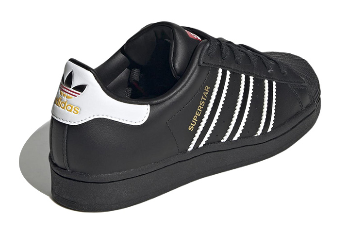(Youth) adidas Originals Superstar Shoes 'Black White' 圖 4