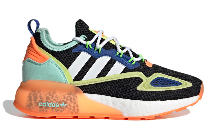(PS) adidas originals ZxX 2K Boost J 'Black Orange Blue' 圖 2