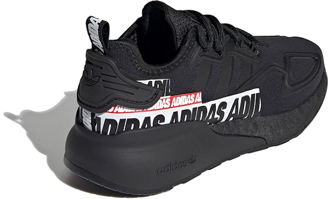 大童 adidas Originals ZX 2K Boost J 黑白 Shop 大童 adidas Originals ZX 2K Boost J 黑白