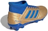 Shop (JR) adidas Predator 19.3 Kasut Padang Firm 'Gold Metallic Blue' G25793