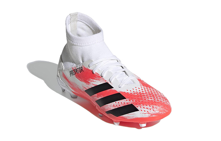 Lookbook 兒童 adidas Predator 20.3 天然草地耐磨防滑足球鞋 白紅黑