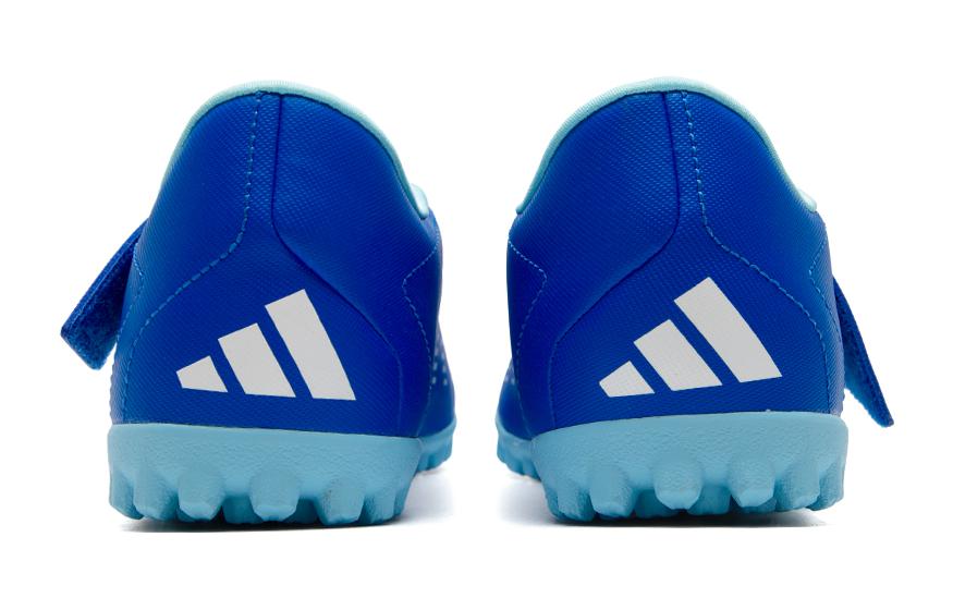 Lookbook 大童 adidas Predator 舒適系帶 防踢耐磨 兒童足球鞋 藍白