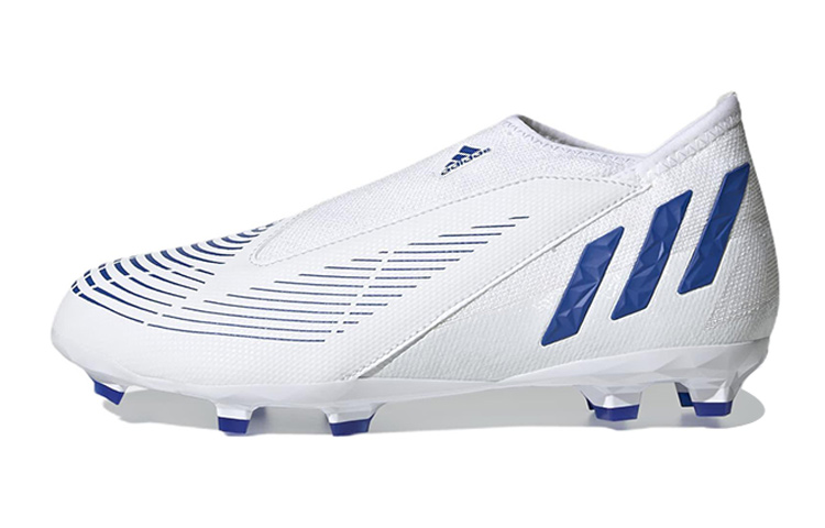 (Youth) adidas Predator Edge.3 Laceless FG J 'White Hi-Res Blue'