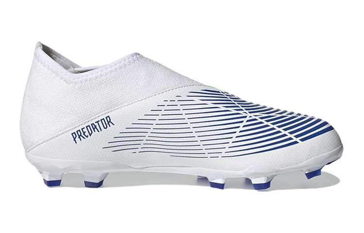 (Youth) adidas Predator Edge.3 Laceless FG J 'White Hi-Res Blue' 圖 2