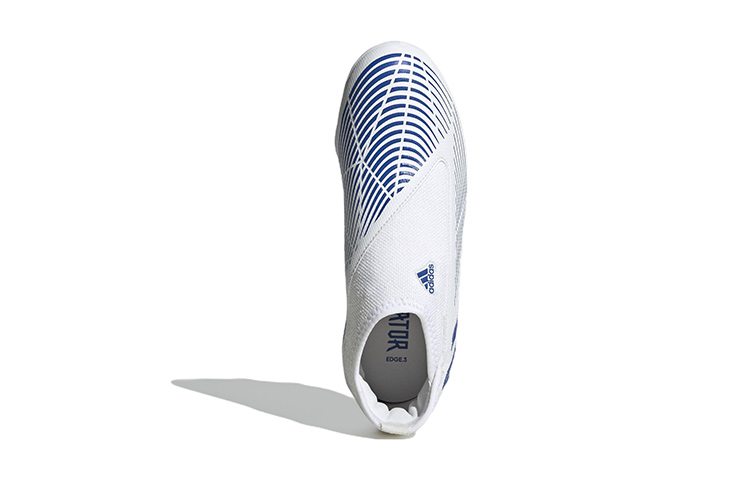 (Youth) adidas Predator Edge.3 Laceless FG J 'White Hi-Res Blue' 圖 5