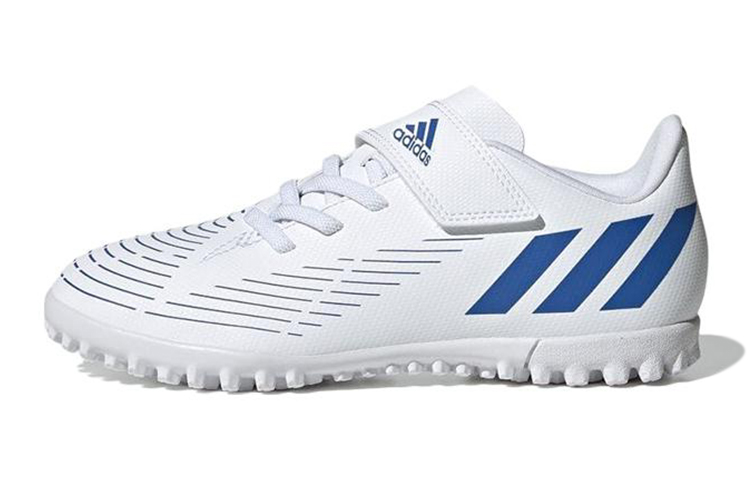 (Youth) adidas Predator Edge.4 Hook-and-Loop Turf 'White High Resolution Blue' GW6165
