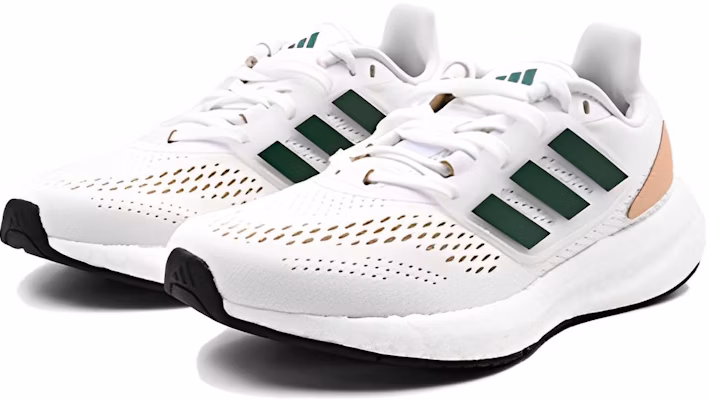(Youth) adidas Pureboost 22 Running Boost Primeknit 'White Green Beige' IF5543 Lookbook (Youth) adidas Pureboost 22 Running Boost Primeknit 'White Green Beige' IF5543