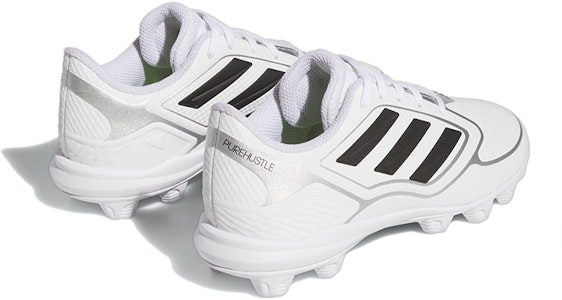 (JR) adidas PureHustle 3 MD J 'Blanco Negro' IG7143 Shop (JR) adidas PureHustle 3 MD J 'Blanco Negro' IG7143