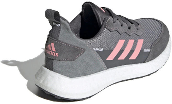 大童 adidas Rapida S&L J 低筒 兒童跑步鞋 灰粉 Lookbook 大童 adidas Rapida S&L J 低筒 兒童跑步鞋 灰粉