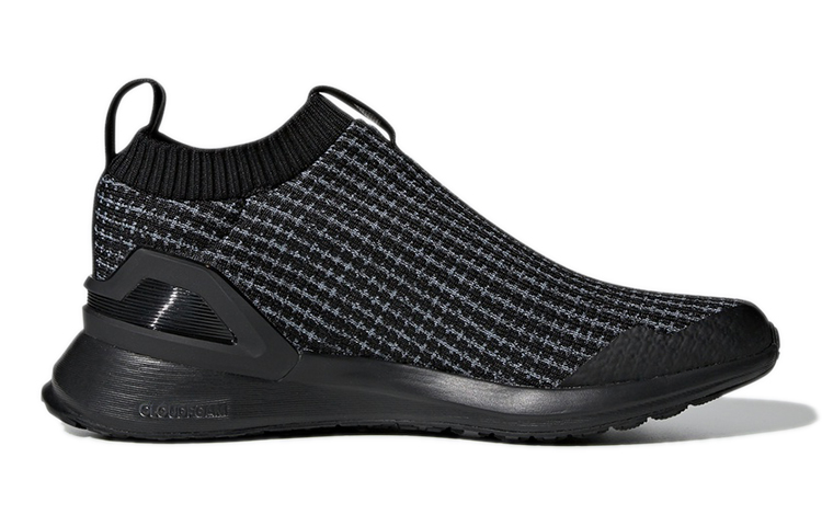 Order 大童 adidas Rapidarun LL Knit J 針織透氣 中筒跑步鞋 黑
