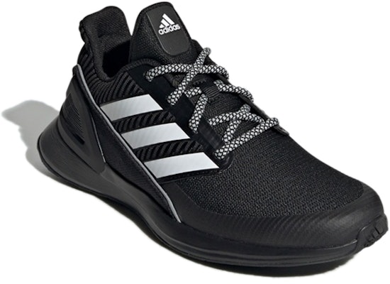 (Youth) adidas RapidaRun Knit J 'Core Black' EE7638 Lookbook (Youth) adidas RapidaRun Knit J 'Core Black' EE7638