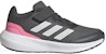 (JR) adidas Runfalcon 3.0 Tali Elastik Atas Hitam Putih Merah Jambu HP5873