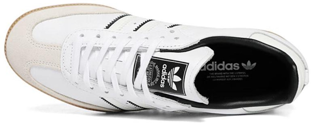 (Youth) adidas Samba OG J 'Double White Black Gum' IH5585 Shop (Youth) adidas Samba OG J 'Double White Black Gum' IH5585