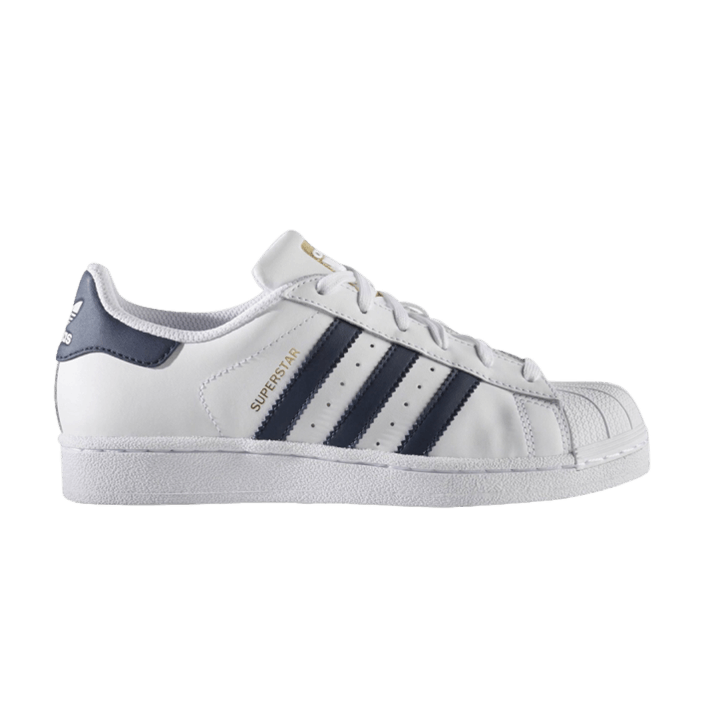 (Youth) adidas Superstar Foundation J 'White Collegiate Navy' S81014