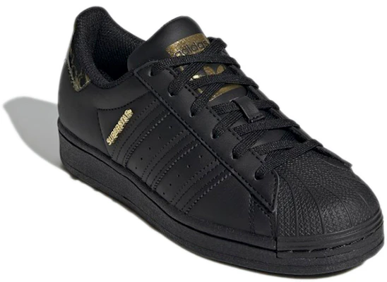 (Youth) adidas Superstar J 'Black Gold Metallic' H03992 Lookbook (Youth) adidas Superstar J 'Black Gold Metallic' H03992