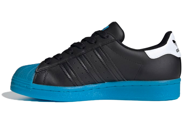 (Youth) adidas Superstar J 'Black Signal Cyan' FW3981