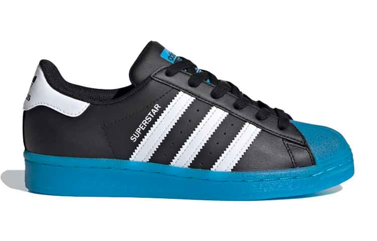 Order (JR) adidas Superstar J ''Schwarz Signal Cyan'' FW3981
