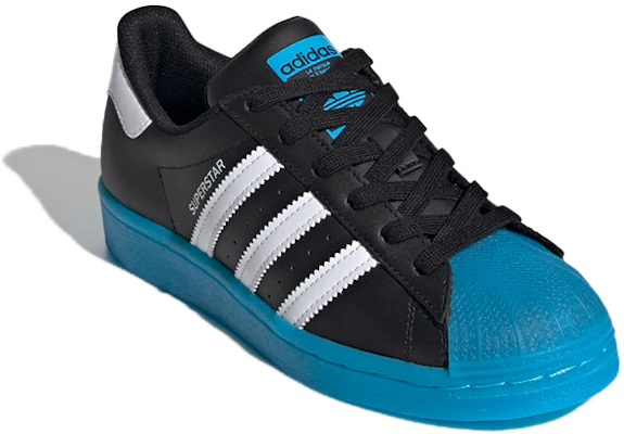 (JR) adidas Superstar J ''Schwarz Signal Cyan'' FW3981 Lookbook (JR) adidas Superstar J ''Schwarz Signal Cyan'' FW3981