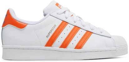 (Youth) adidas Superstar J 'White Orange' FZ0648 (Youth) adidas Superstar J 'White Orange' FZ0648