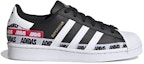 Order (JR) adidas Superstar J 'Jalur Tumit Perkataan - Core Hitam' FX5872