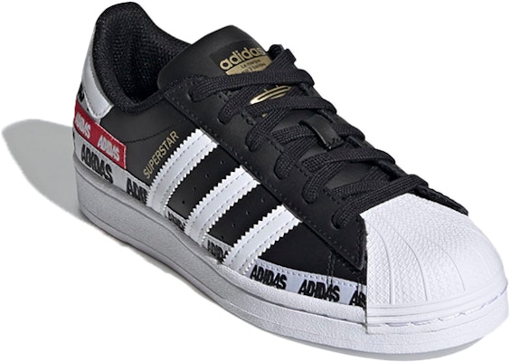 大童 adidas Originals Superstar J 低帮 兒童板鞋 黑白字 Lookbook 大童 adidas Originals Superstar J 低帮 兒童板鞋 黑白字