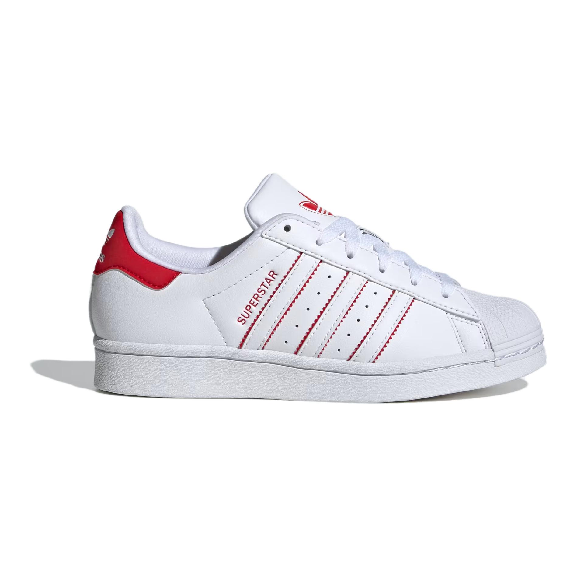 (Youth) adidas Superstar K 'White Scarlet' 圖 2