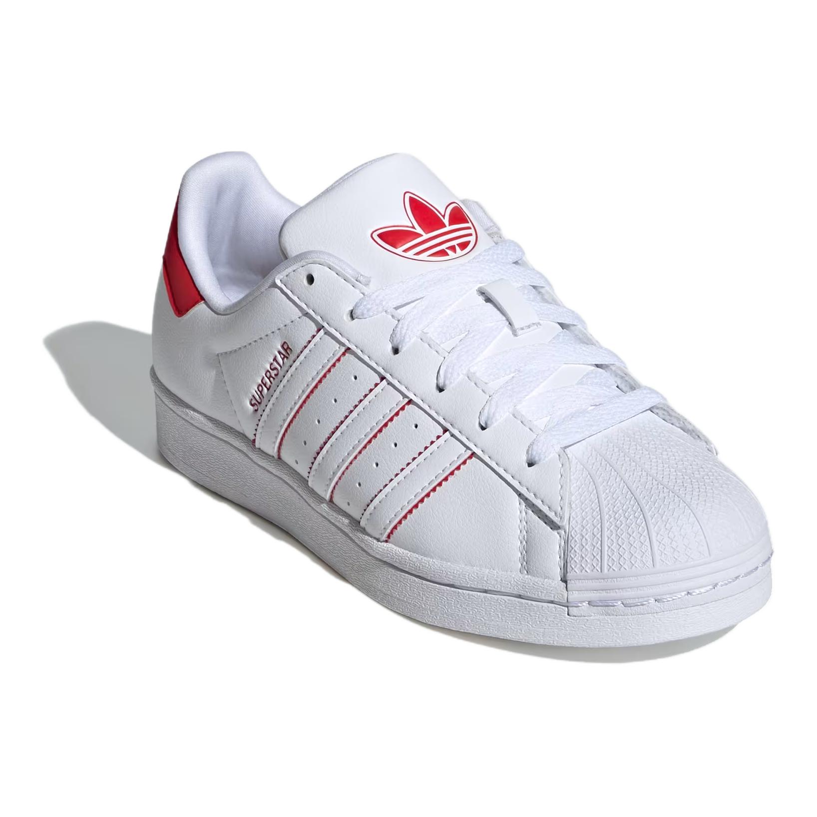 (Youth) adidas Superstar K 'White Scarlet' 圖 3