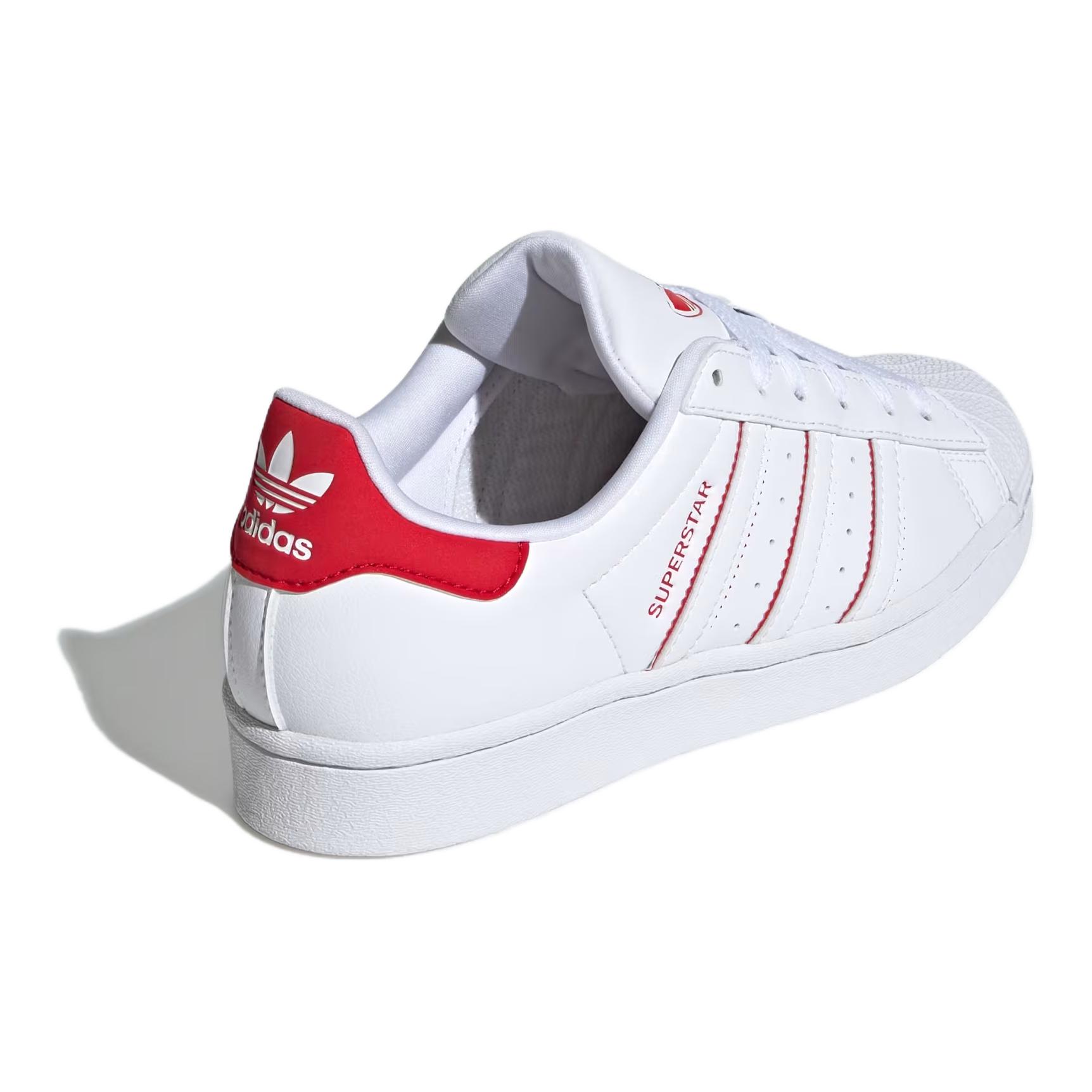 (Youth) adidas Superstar K 'White Scarlet' 圖 4