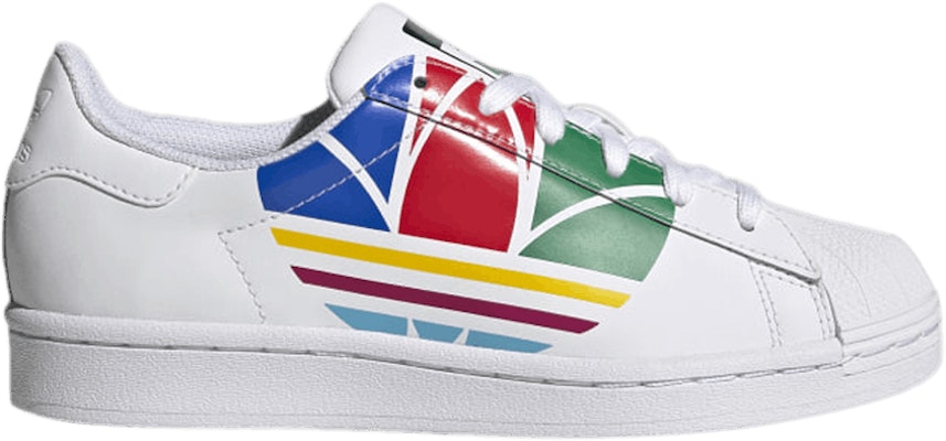(JR) adidas Superstar Pure J 'Colorful Trefoil - Putih Awan' FW4005 Buy (JR) adidas Superstar Pure J 'Colorful Trefoil - Putih Awan' FW4005