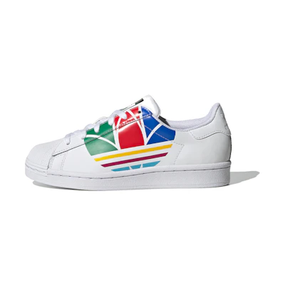 (Youth) adidas Superstar Pure J 'Colorful Trefoil - Cloud White'