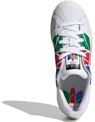 (JR) 아디다스 슈퍼스타 퓨어 J '컬러풀 트레포일 - 클라우드 화이트' FW4005 Purchase (JR) 아디다스 슈퍼스타 퓨어 J '컬러풀 트레포일 - 클라우드 화이트' FW4005