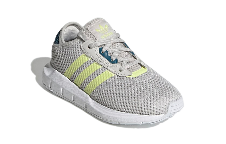 (Youth) adidas Swift Run X Little Kid 'Grey Pulse Yellow' 圖 3