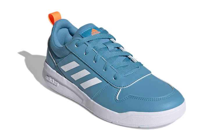Lookbook 儿童 adidas Tensaur K 低筒 兒童板鞋 藍白色