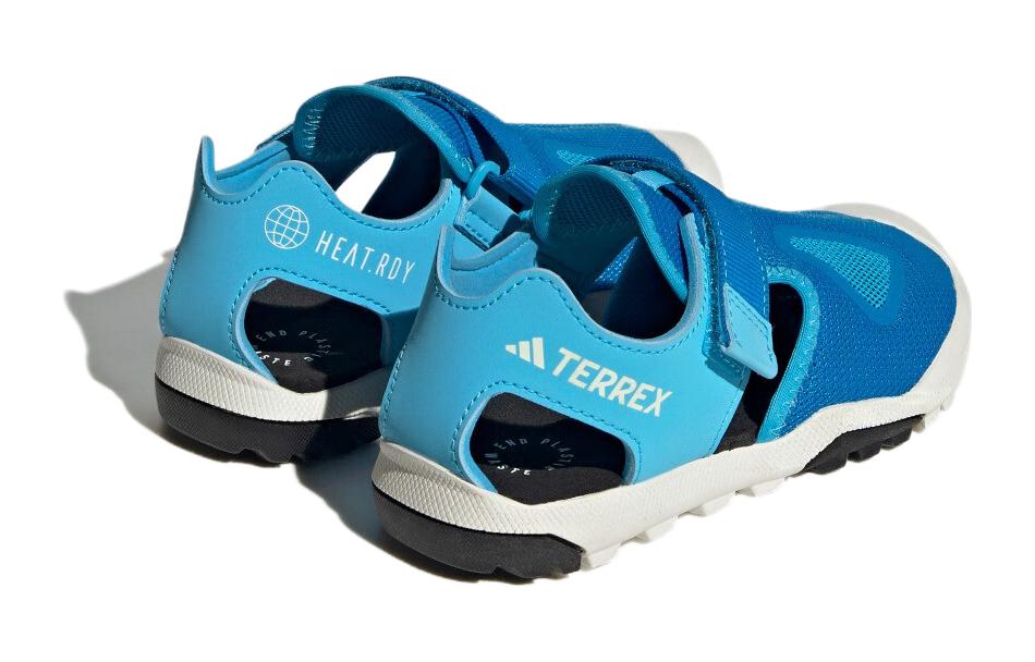 Shop 中童 adidas Terrex Captain Toey 2 防滑耐磨兒童涼鞋 藍色