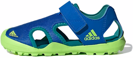 (Youth) adidas Terrex Captain Toey K Velcro Outdoor Flat Heel Colorblock Sports Blue Green Sandals EF2242 (Youth) adidas Terrex Captain Toey K Velcro Outdoor Flat Heel Colorblock Sports Blue Green Sandals EF2242