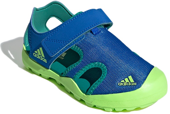 (Youth) adidas Terrex Captain Toey K Velcro Outdoor Flat Heel Colorblock Sports Blue Green Sandals EF2242 Lookbook (Youth) adidas Terrex Captain Toey K Velcro Outdoor Flat Heel Colorblock Sports Blue Green Sandals EF2242