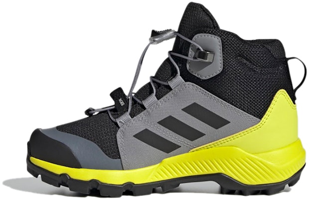 (Youth) adidas Terrex Mid Gore-Tex Hiking Shoes 'Black Grey Solar Yellow' FX4166 Buy (Youth) adidas Terrex Mid Gore-Tex Hiking Shoes 'Black Grey Solar Yellow' FX4166