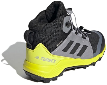 (JR) adidas Terrex Mid Gore-Tex Kasut Hiking 'Hitam Kelabu Kuning Solar' FX4166 Shop (JR) adidas Terrex Mid Gore-Tex Kasut Hiking 'Hitam Kelabu Kuning Solar' FX4166