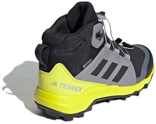 (Youth) adidas Terrex Mid Gore-Tex Hiking Shoes 'Black Grey Solar Yellow' FX4166 Shop (Youth) adidas Terrex Mid Gore-Tex Hiking Shoes 'Black Grey Solar Yellow' FX4166
