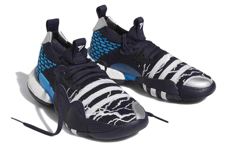 Lookbook (JR) Sepatu Basket adidas Trae Young 2.0 'Hitam Biru Putih' ID2216