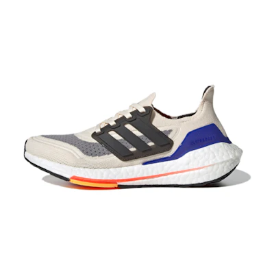(Youth) adidas Ultra Boost 21 Wonder White Carbon Solar Red 'Beige'