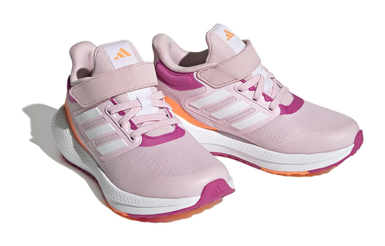 Lookbook 中童 adidas Ultrabounce 防滑耐磨輕便 低幫 兒童跑步鞋 粉白