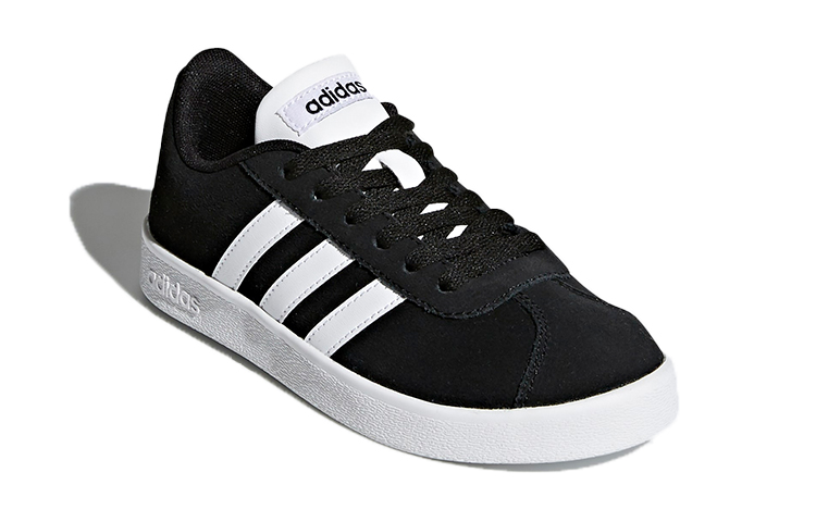 Lookbook 兒童 adidas neo VL Court 2.0 K 低幫 板鞋 黑白