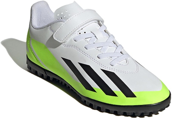 (Youth) adidas X Crazyfast.4 Hook-And-Loop Shoes 'White Black Lucid Lemon' IE1592 Lookbook (Youth) adidas X Crazyfast.4 Hook-And-Loop Shoes 'White Black Lucid Lemon' IE1592