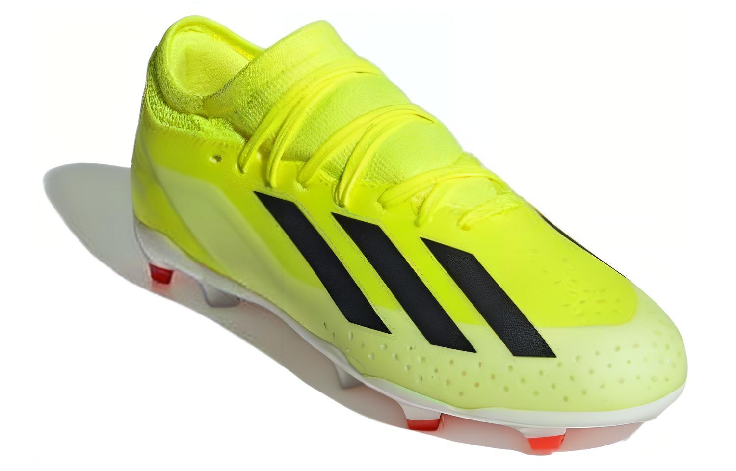 Lookbook adidas X CRAZYFAST LEAGUE FG（膠質長釘）耐磨 足球鞋 男女同款 黃黑色