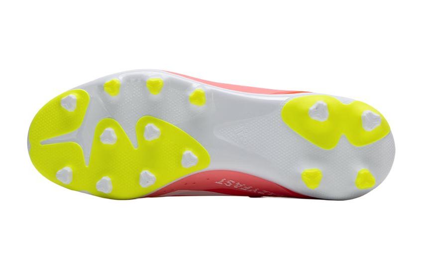 Shop 大童 adidas X CRAZYFAST LEAGUE 舒適百搭 防滑減震 低筒 兒童足球鞋 橙白