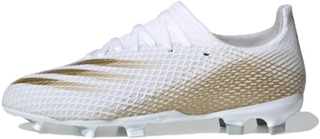 (Youth) adidas X Ghosted.3 FG J 'White Metallic Gold Melange' EG8210 (Youth) adidas X Ghosted.3 FG J 'White Metallic Gold Melange' EG8210