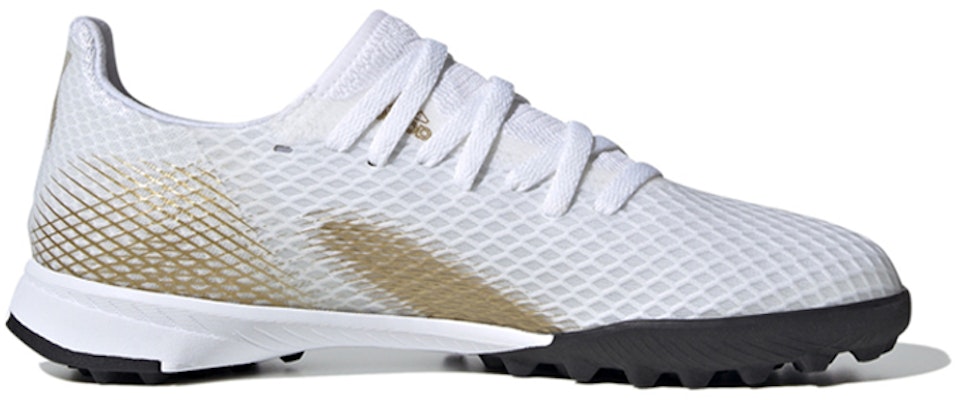 (Youth) adidas X Ghosted.3 TF J 'White Metallic Gold Melange' EG8214 Order (Youth) adidas X Ghosted.3 TF J 'White Metallic Gold Melange' EG8214